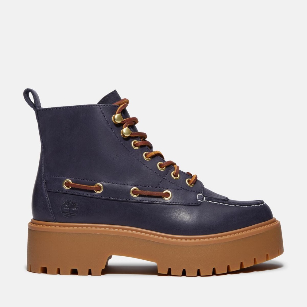 美品 Timberlandレディースブーツ Women's Stone Street Mid Lace Up Waterproof Boot