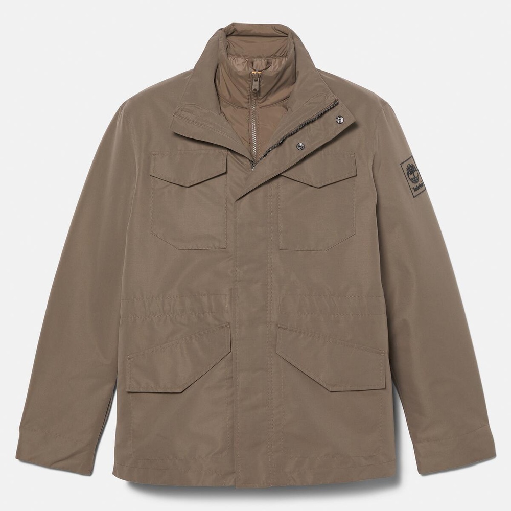 【ティンバーランド】フルジップ 内側ボア フィールドジャケット L相当 黒茶 ティンバーランド】フルジップ 内側ボア フィールドジャケット L相当 黒茶