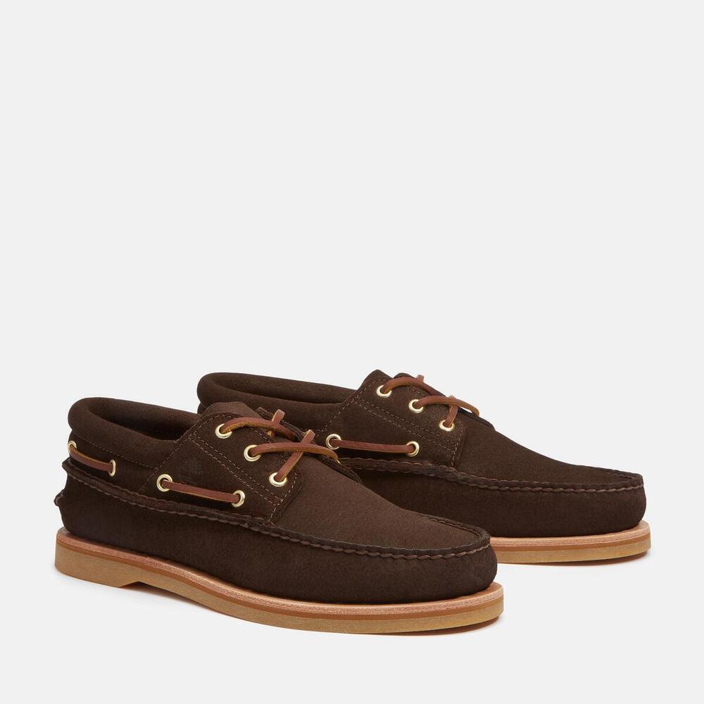 Timberland ダークブラウン ボートシューズ クラフテッド ボート シューズ メンズ ｜【Timberland公式通販