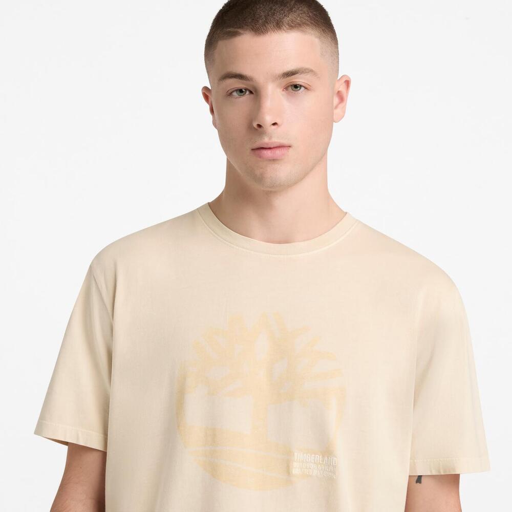 ガーメント ダイ ロゴ グラフィック 半袖 Tシャツ メンズ