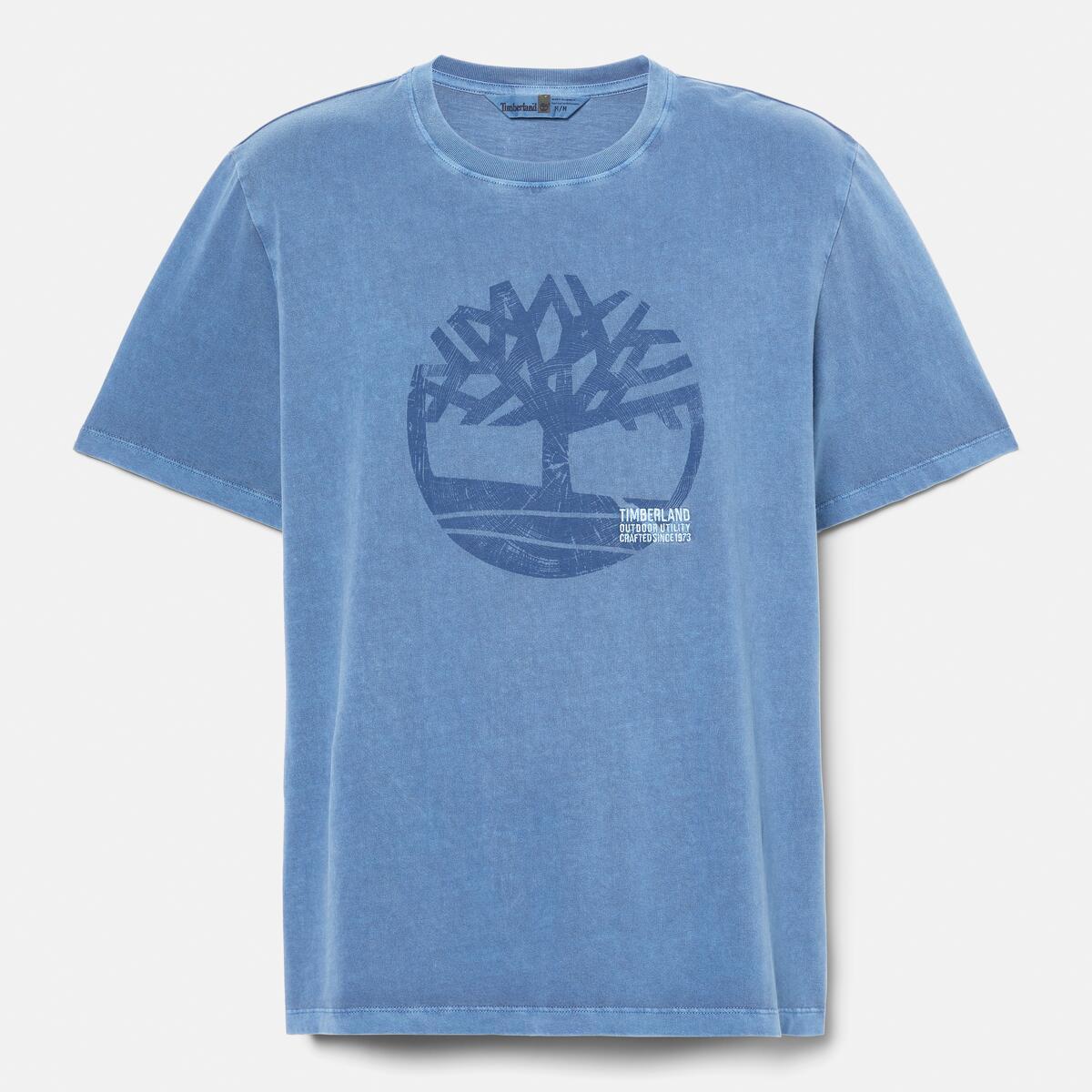 半袖 ガーメント ダイ ロゴ グラフィック Tシャツ メンズ