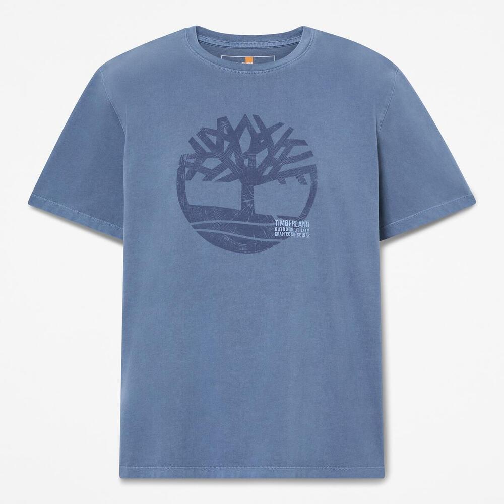 ガーメント ダイ ロゴ グラフィック 半袖 Tシャツ メンズ