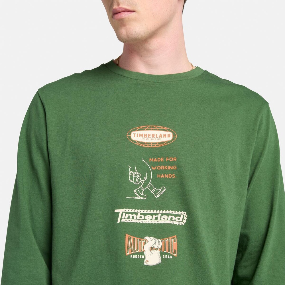 TENDER PERSON グラフィック長袖Tシャツ TENDER PERSON グラフィック長袖Tシャツ