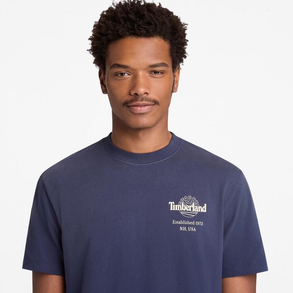 バック ツリーロゴ グラフィック 半袖 Tシャツ メンズ ｜【Timberland