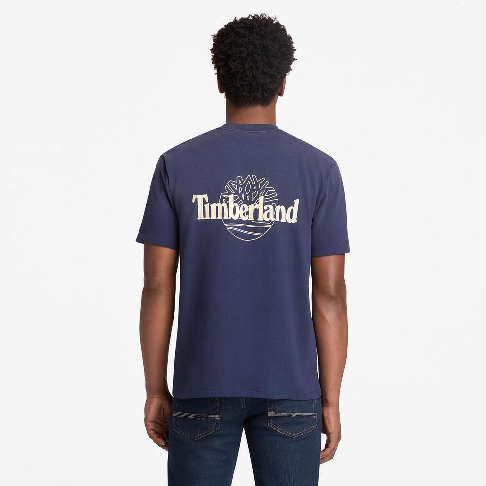 バック ツリーロゴ グラフィック 半袖 Tシャツ メンズ ｜【Timberland