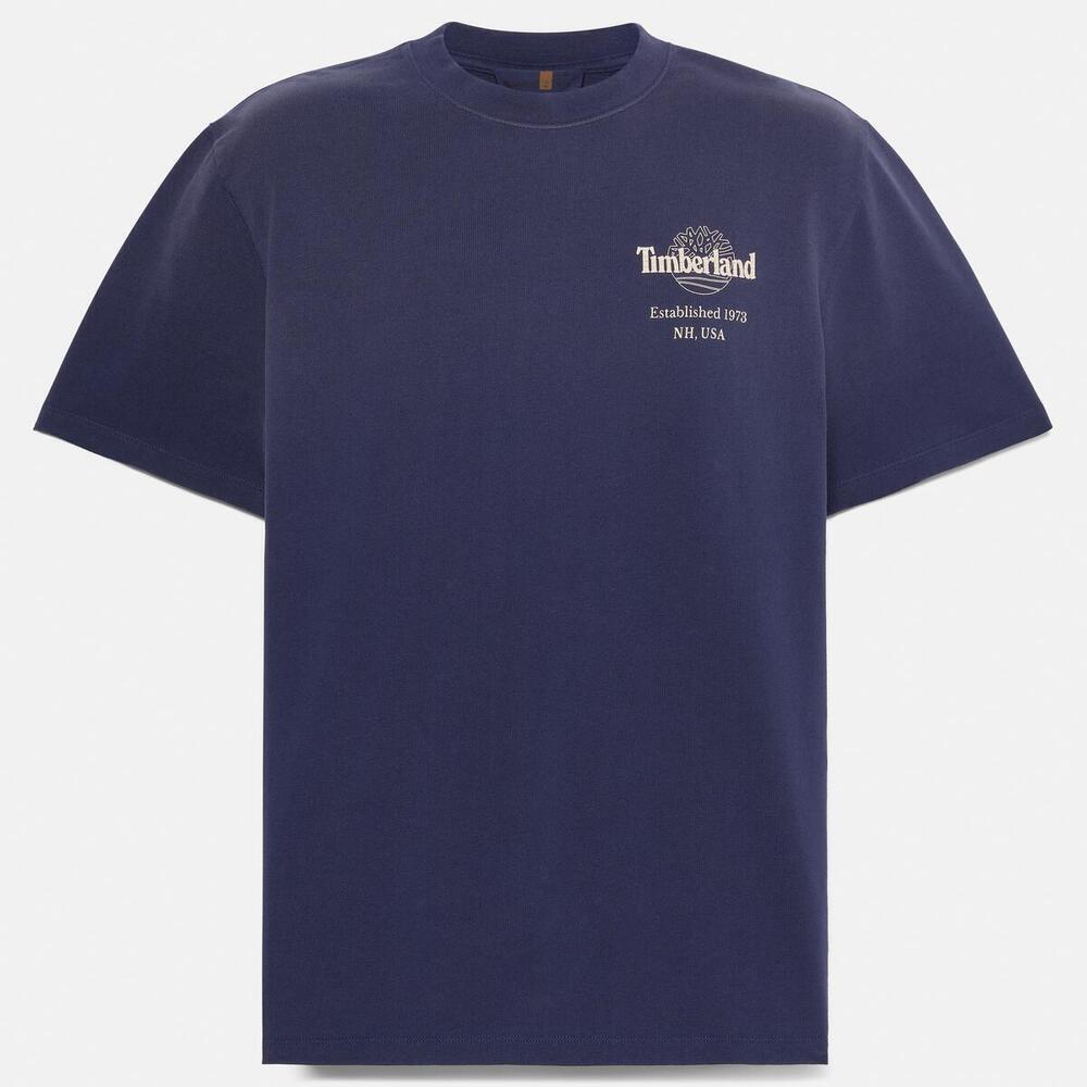 バック ツリーロゴ グラフィック 半袖 Tシャツ メンズ