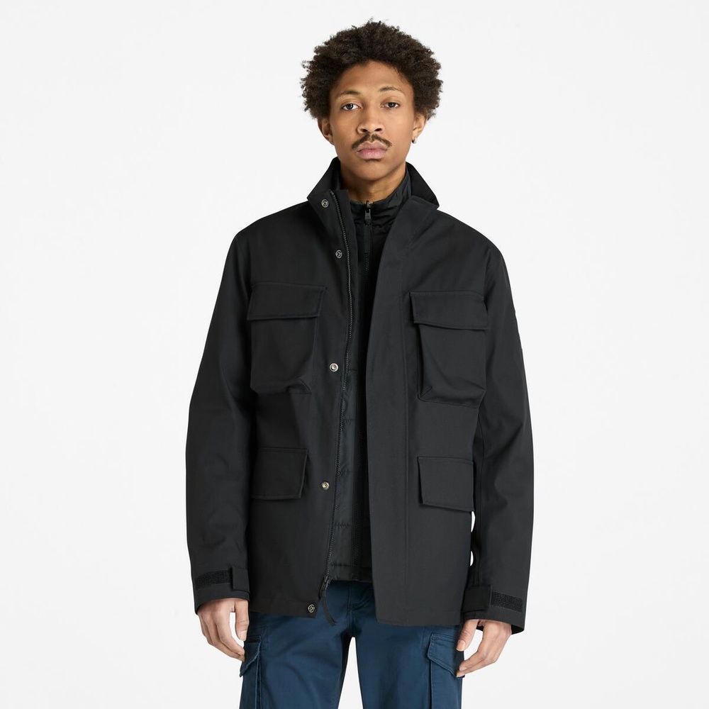 【ティンバーランド】フルジップ 内側ボア フィールドジャケット L相当 黒茶 TB0A6BF4001-ALT40.jpg