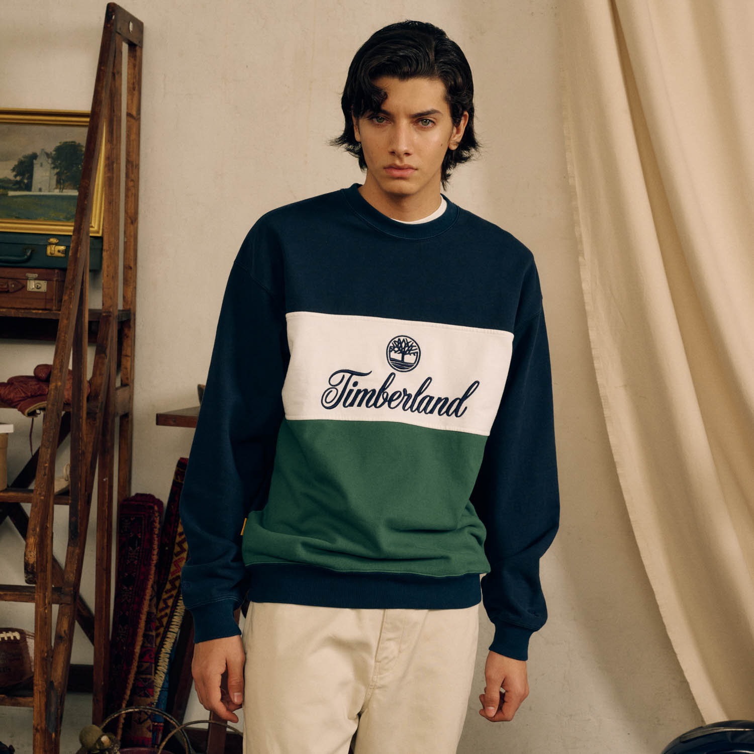81 3】クルーネック スウェット トップス ユニセックス ｜【Timberland 