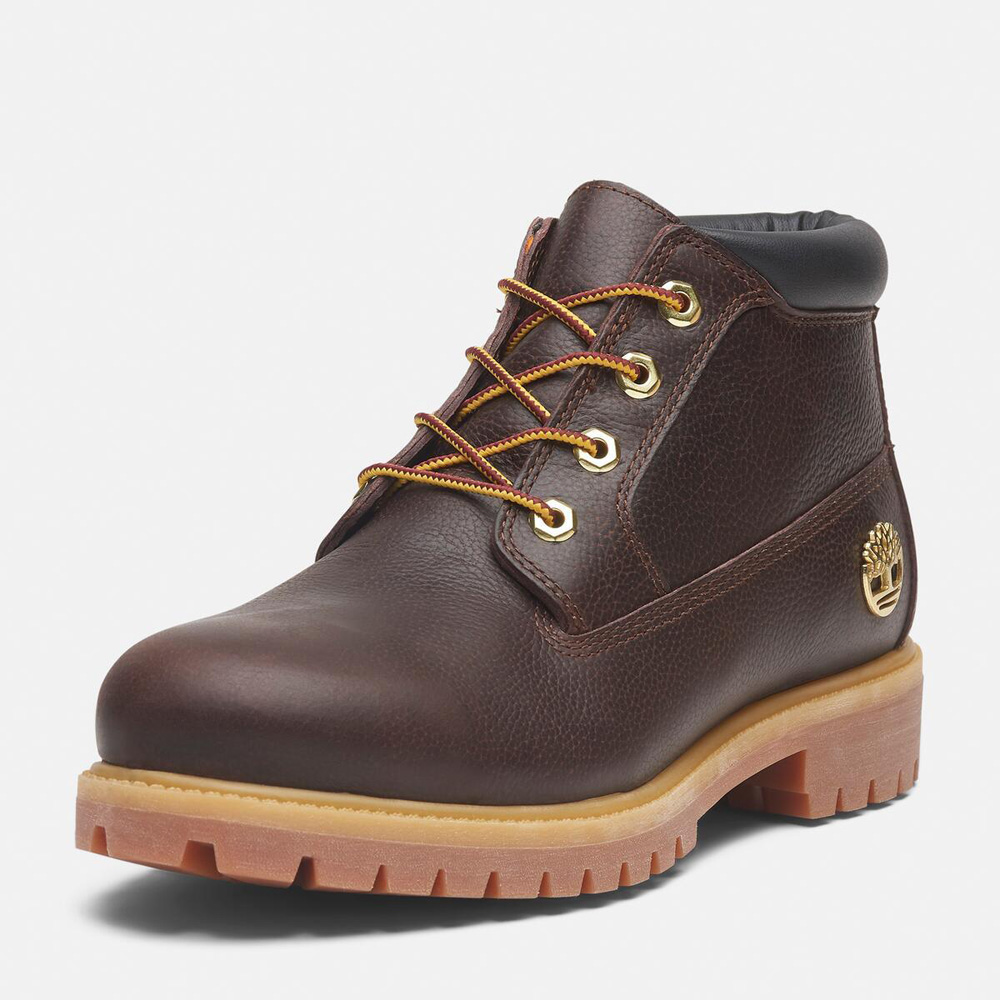 Timberland ティンバーランド/ウォータープルーフ チャッカ ブーツ 茶 プレミアム ウォータープルーフ チャッカ ブーツ メンズ