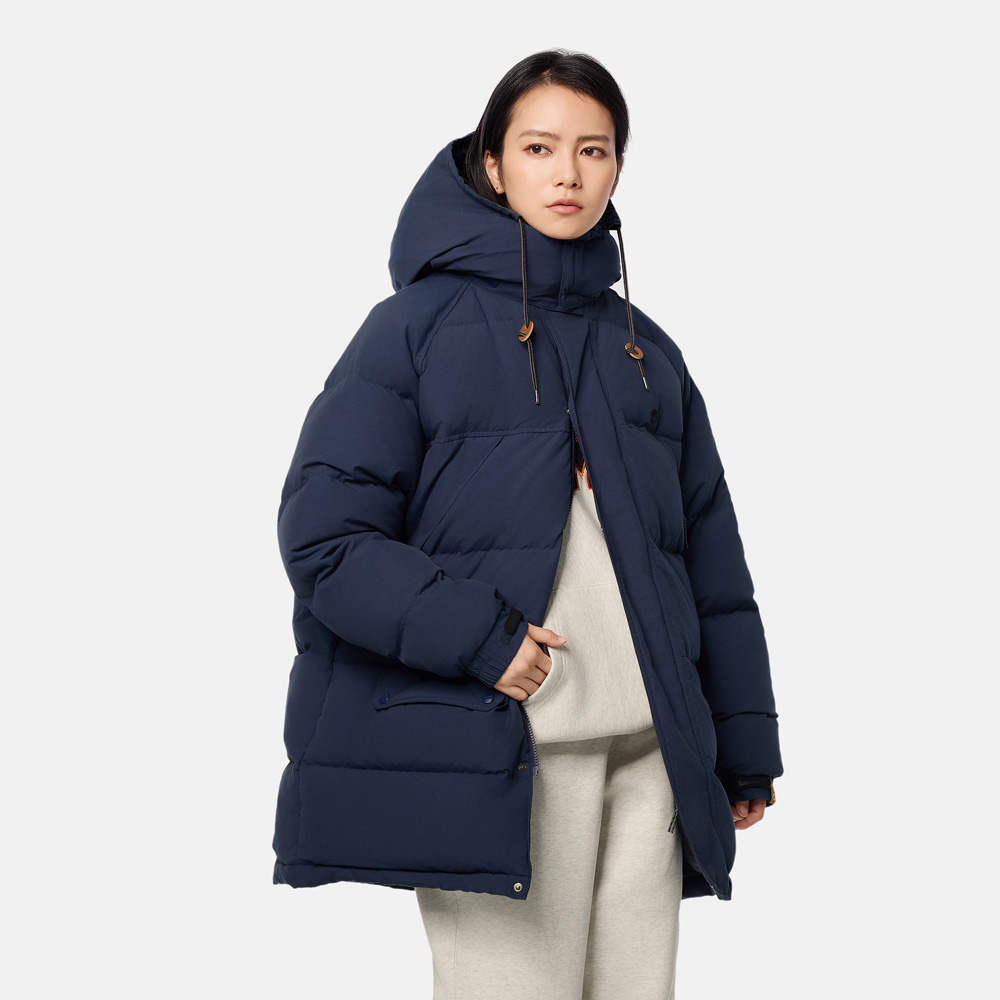 Timberland ネイビー ジャケット TOKYO DESIGN COLLECTIVE】 ヘビー デューティー ロング ダウン