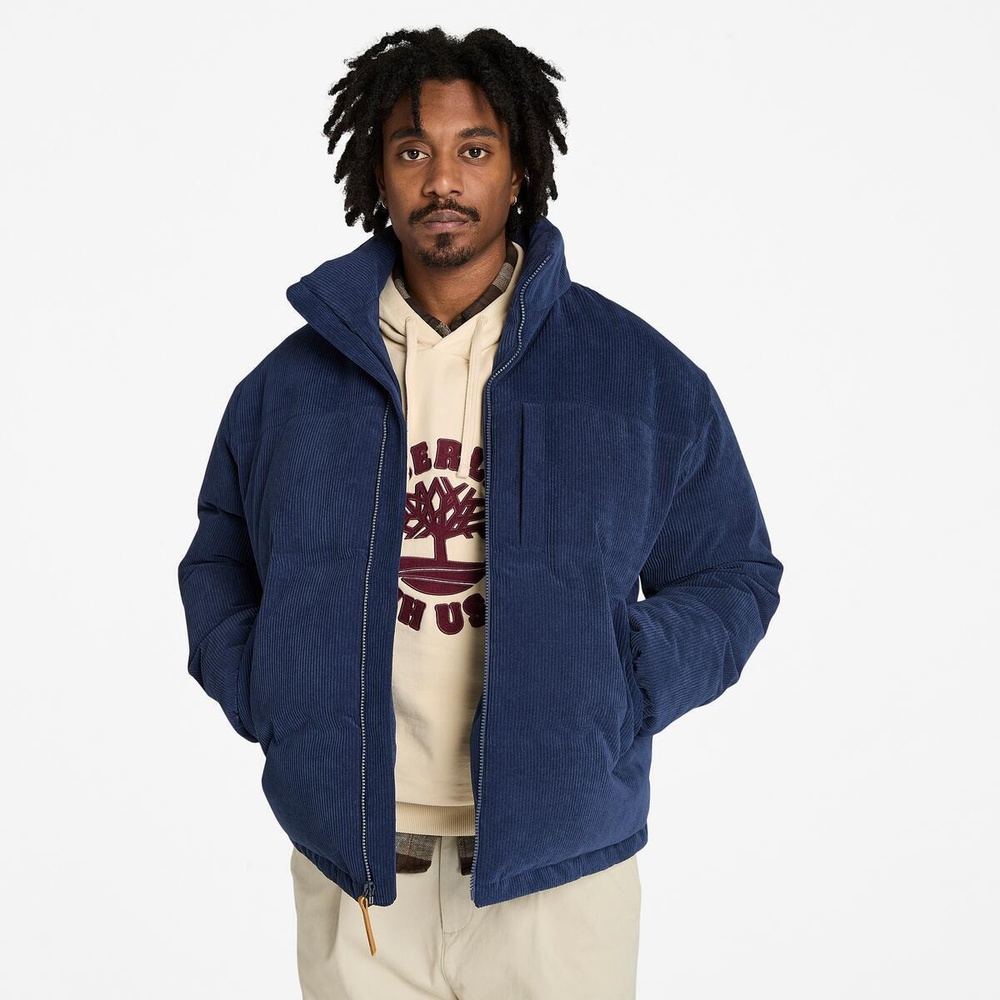 グースアイ ウォータープルーフ ダウン コーデュロイ ジャケット