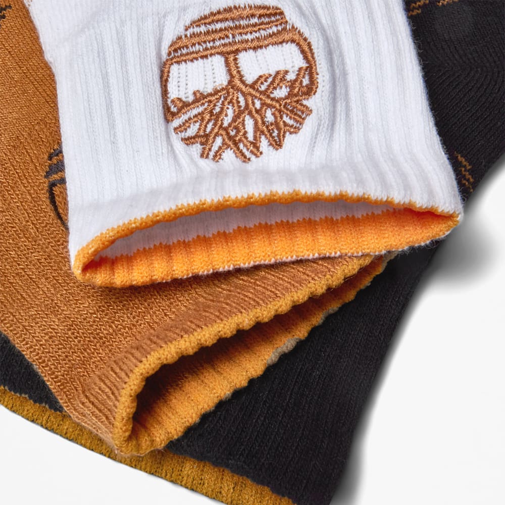 3ペア ニューマーケット ビレッジ イエロー ショーティー クルー ソックス メンズ image number 2