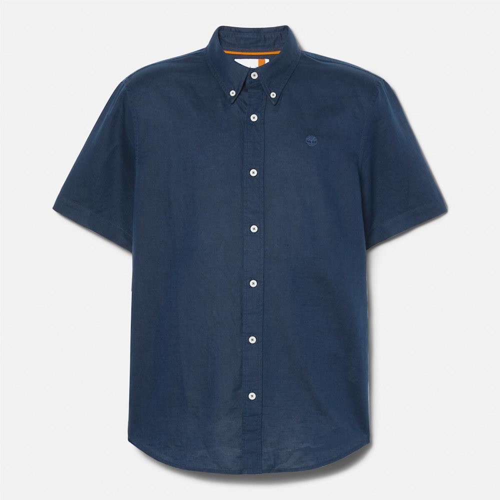 半袖 ラベル コットン リネン シャツ メンズ image number 3