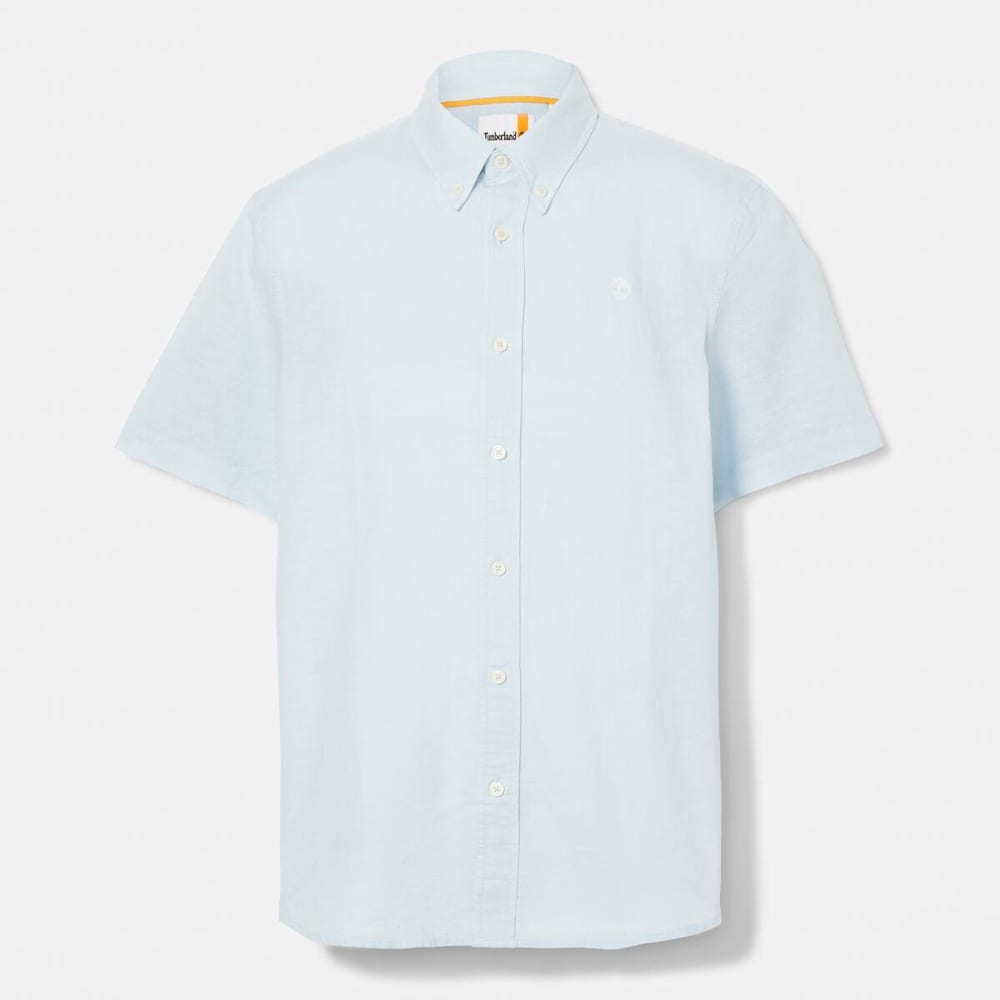 半袖 ラベル コットン リネン シャツ メンズ image number 3