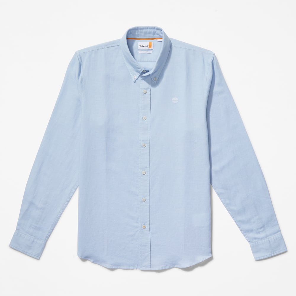 長袖 ラベル コットン リネン シャツ メンズ ｜【Timberland公式通販