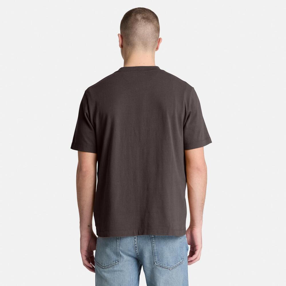 半袖レザー バッジ ヘビーウェイト  Tシャツ メンズ image number 4