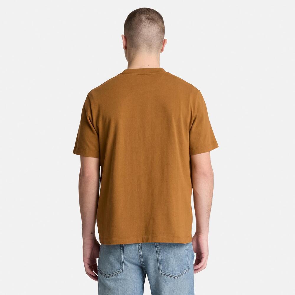 半袖レザー バッジ ヘビーウェイト  Tシャツ メンズ image number 4