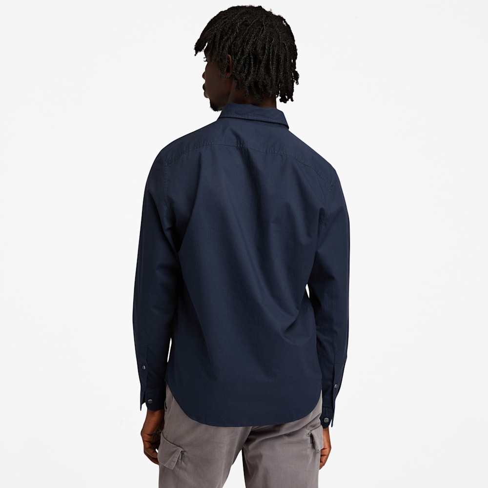 長袖 ウォッシュド ポプリン シャツ メンズ image number 1