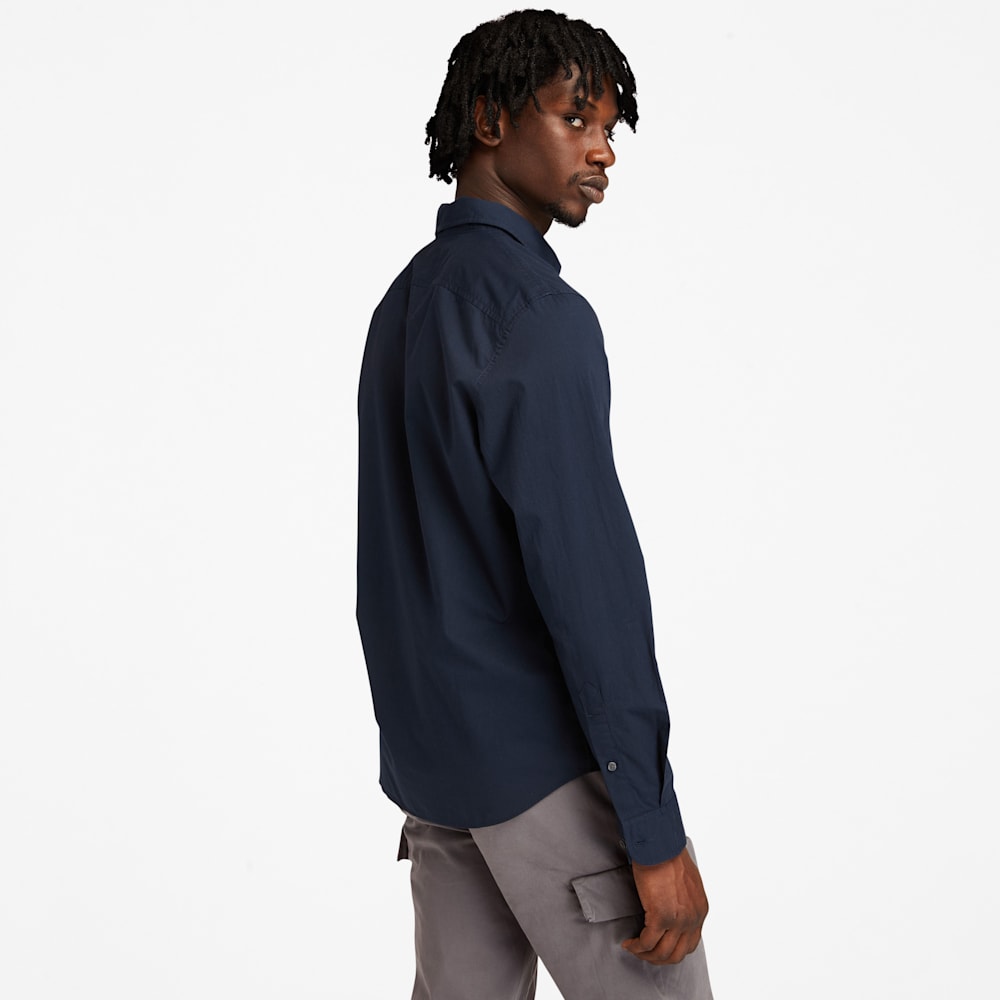 長袖 ウォッシュド ポプリン シャツ メンズ image number 3