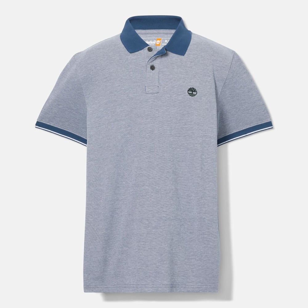 半袖 オックスフォード ロゴ ポロシャツ メンズ ｜【Timberland