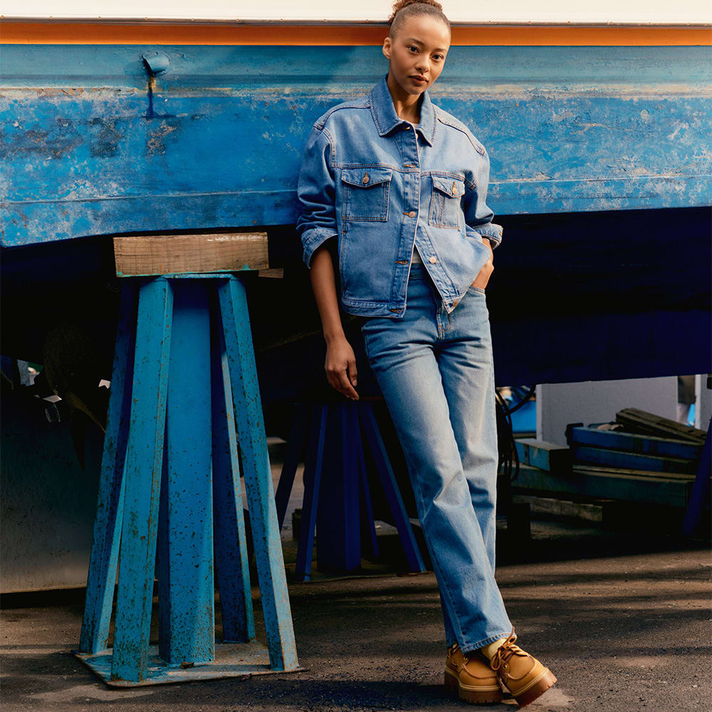 デニム ストレート パンツ レディース image number 2