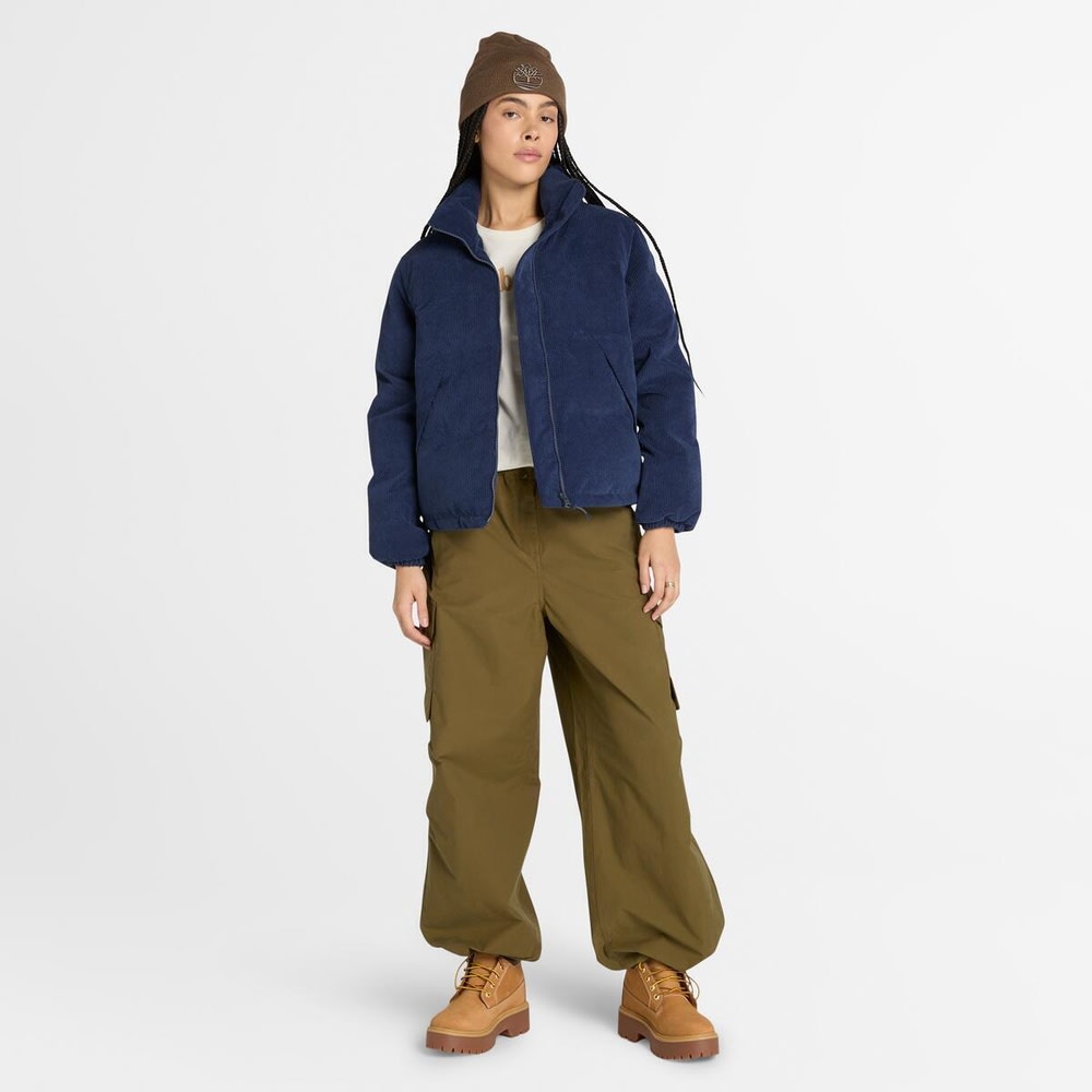 ウォータープルーフ コーデュロイ パファー ジャケット レディース image number 1