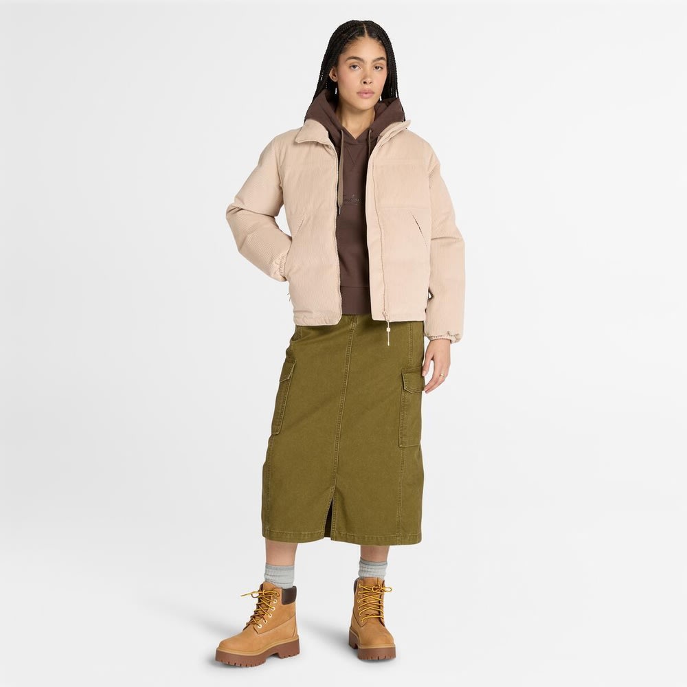 ウォータープルーフ コーデュロイ パファー ジャケット レディース image number 1