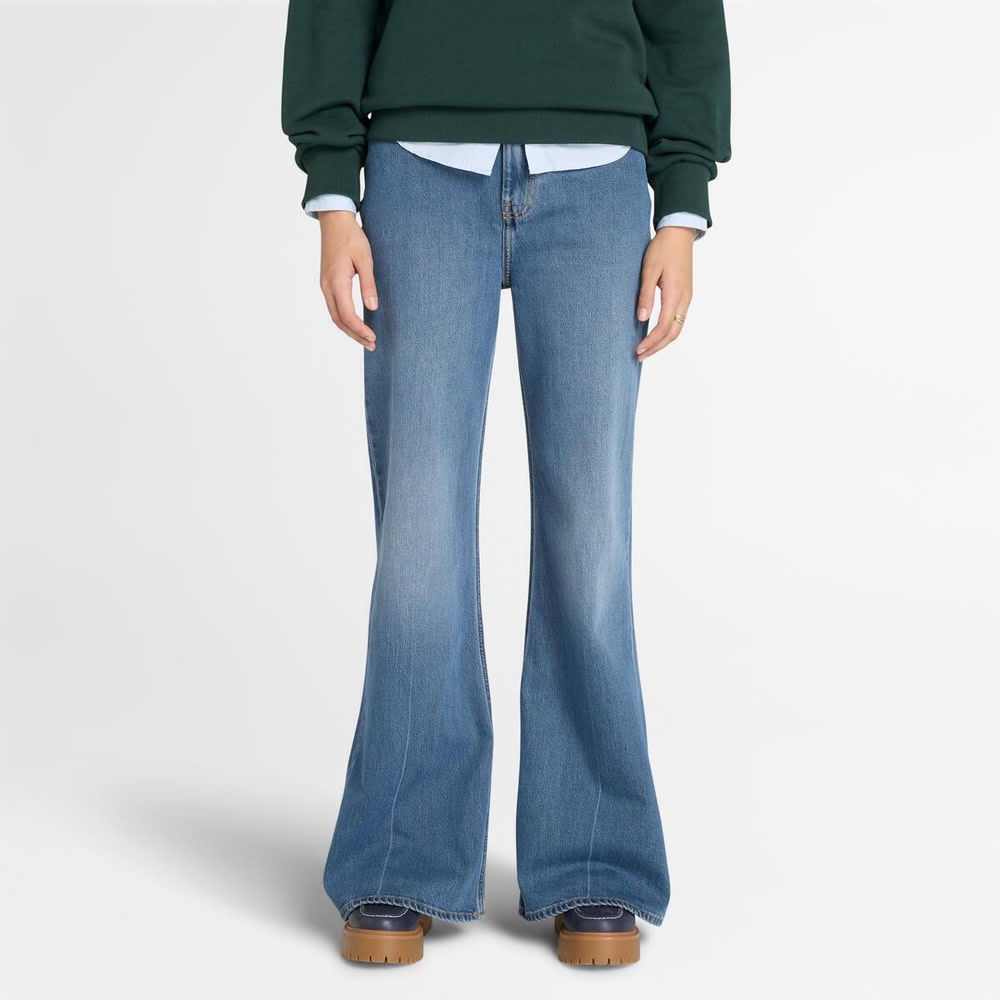 デニム フレア パンツ レディース image number 0