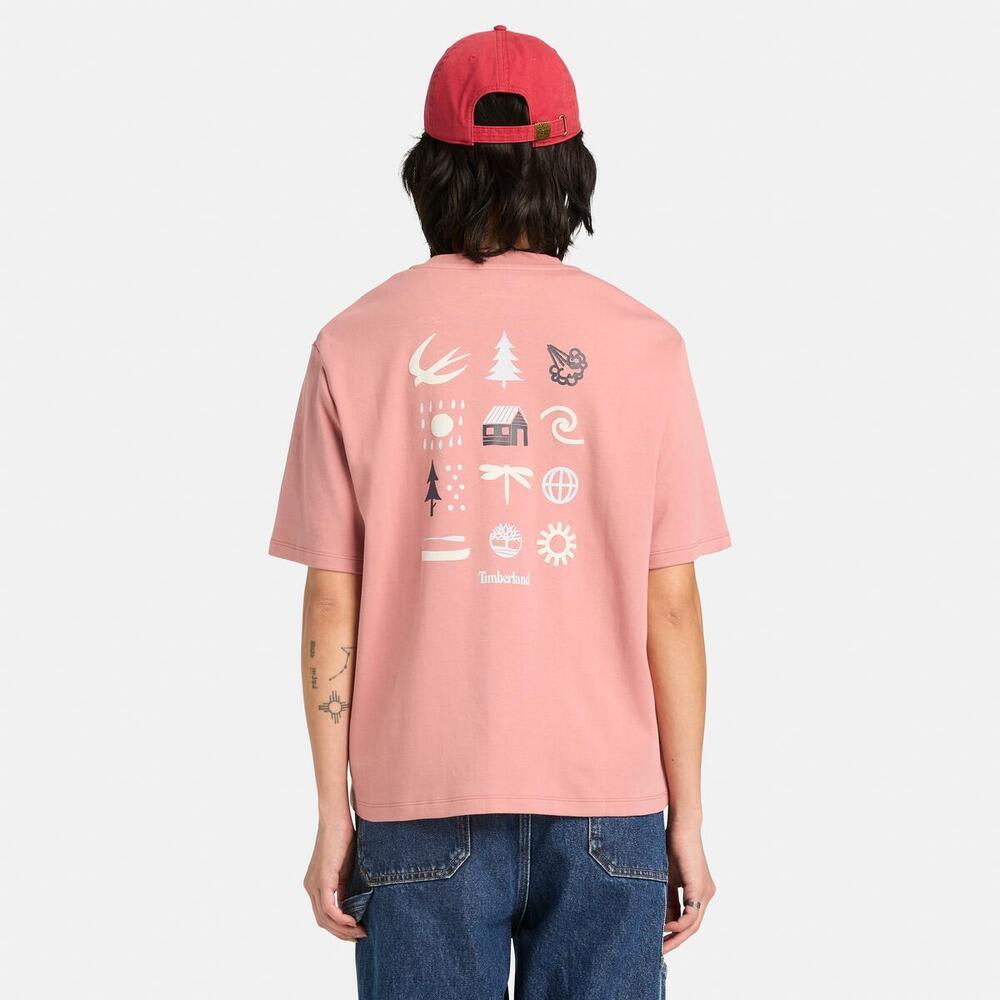 ティンバーフレッシュ フロント バック グラフィック 半袖 Tシャツ レディース image number 4