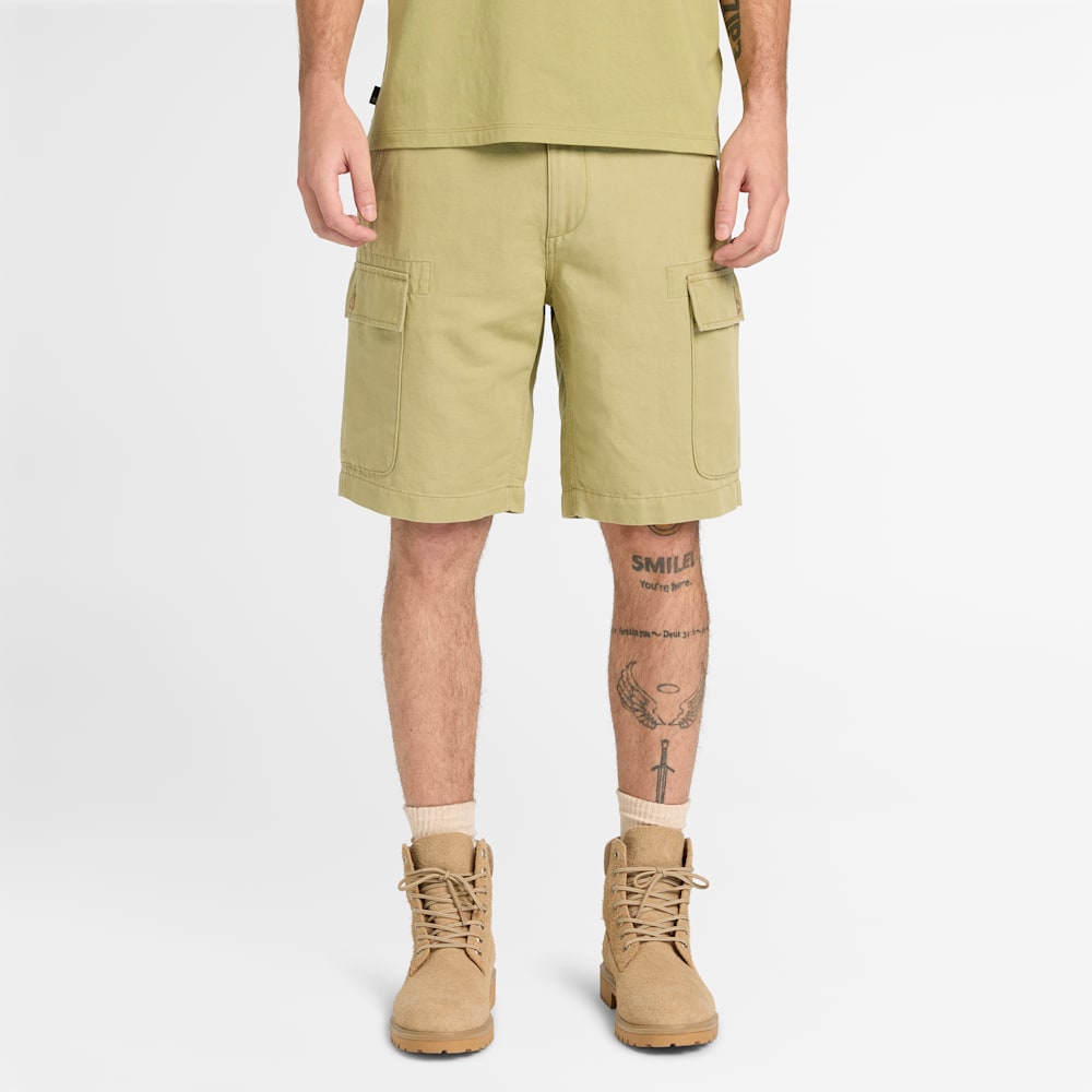 コットンリネン カーゴ ショーツ メンズ image number 1