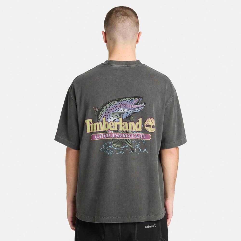 "フライ フィッシング" グラフィック 半袖 Tシャツ ユニセックス image number 4