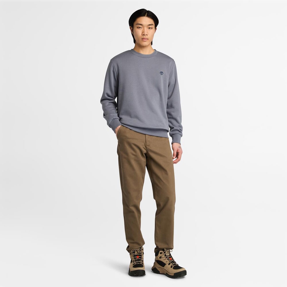 オイスター リバー チェスト ロゴ ブラッシュバック クルーネック スウェット メンズ image number 1