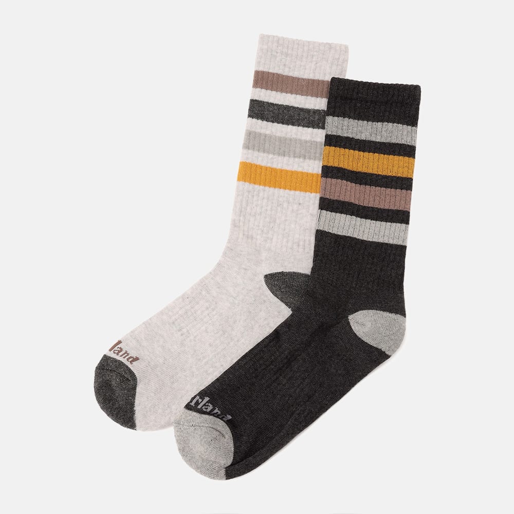 2ペア クアッド ストライプ クルー ソックス メンズ image number 0