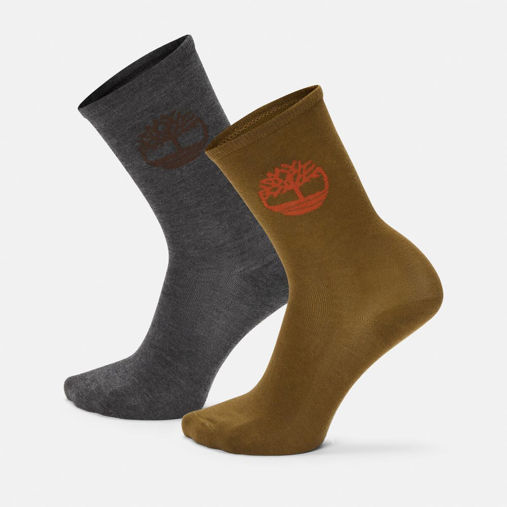 2ペア ウェイト サーマル クルー ソックス メンズ image number 0