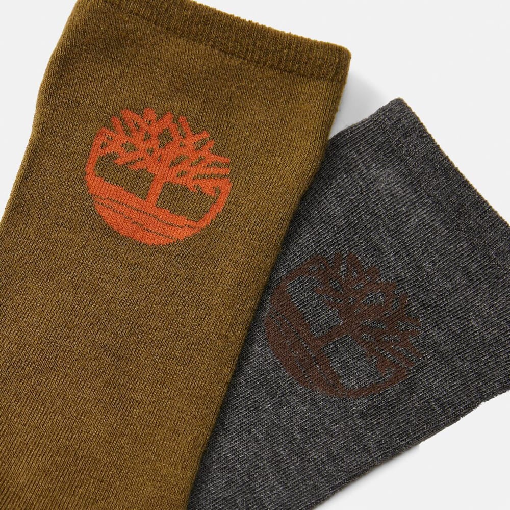 2ペア ウェイト サーマル クルー ソックス メンズ image number 1