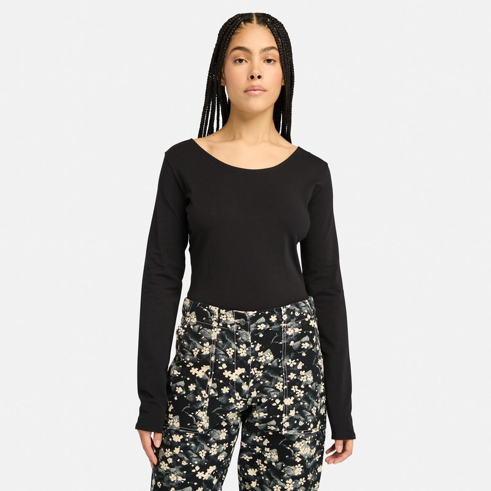 長袖 スリムフィット Tシャツ レディース image number 0