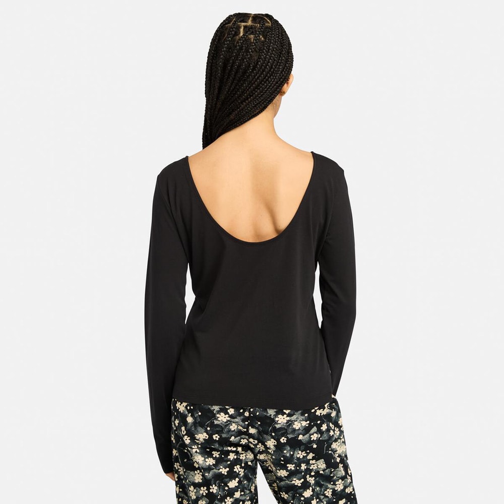 長袖 スリムフィット Tシャツ レディース image number 3