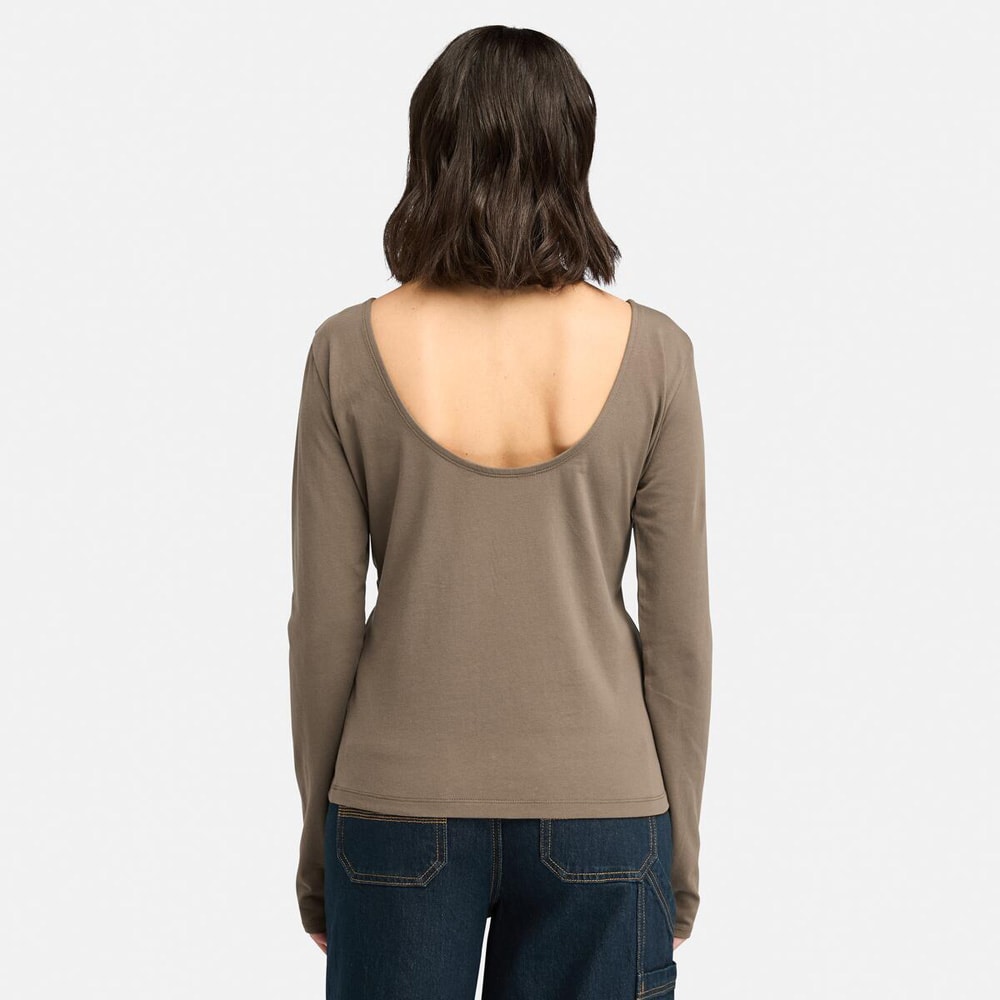 長袖 スリムフィット Tシャツ レディース image number 3