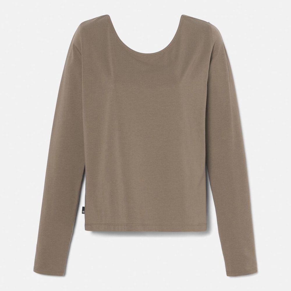 長袖 スリムフィット Tシャツ レディース image number 4