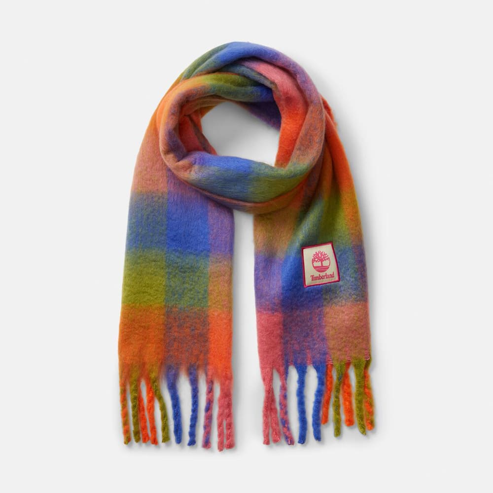 ブラッシュド マルチ チェック スカーフ image number 0