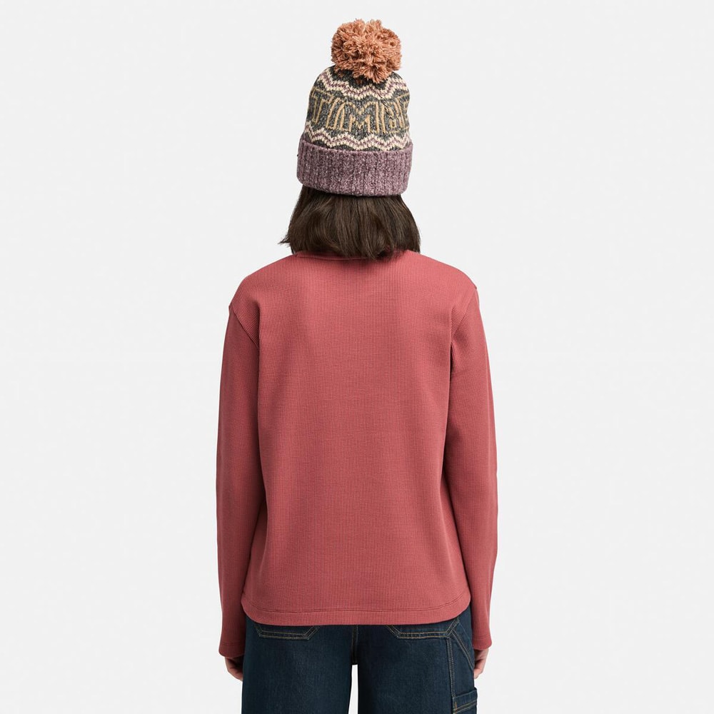 長袖 ワッフル Tシャツ レディース image number 2