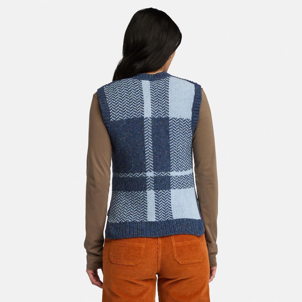 Timberland / ベスト/M/ポリエステル/BLU/無地 ウール ブレンド ベスト レディース ｜【Timberland公式通販