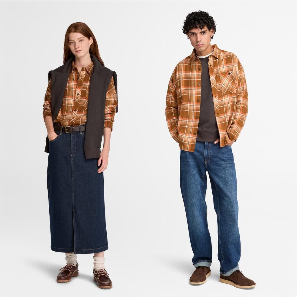 フランネル ヤーンダイ シャツ ユニセックス image number 1