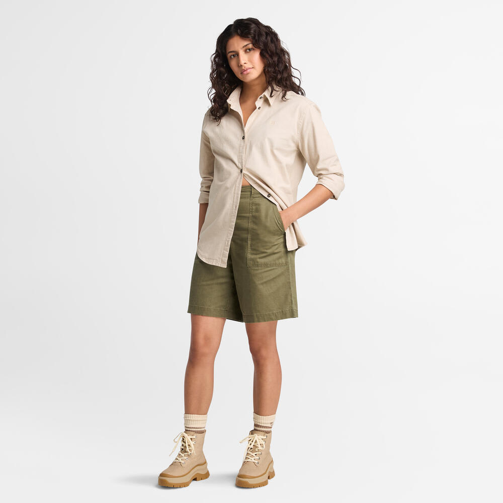 リネン バミューダ レディース image number 2