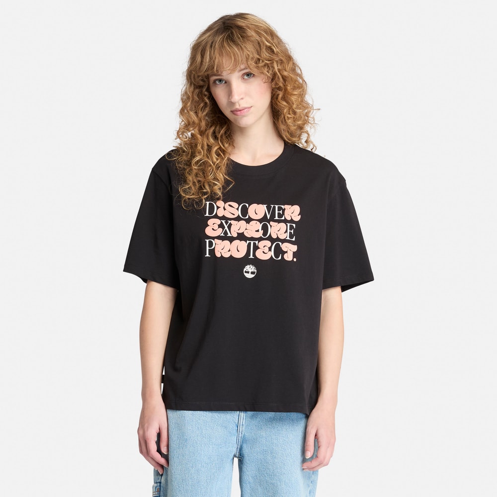 半袖 フロント グラフィック Tシャツ レディース image number 0