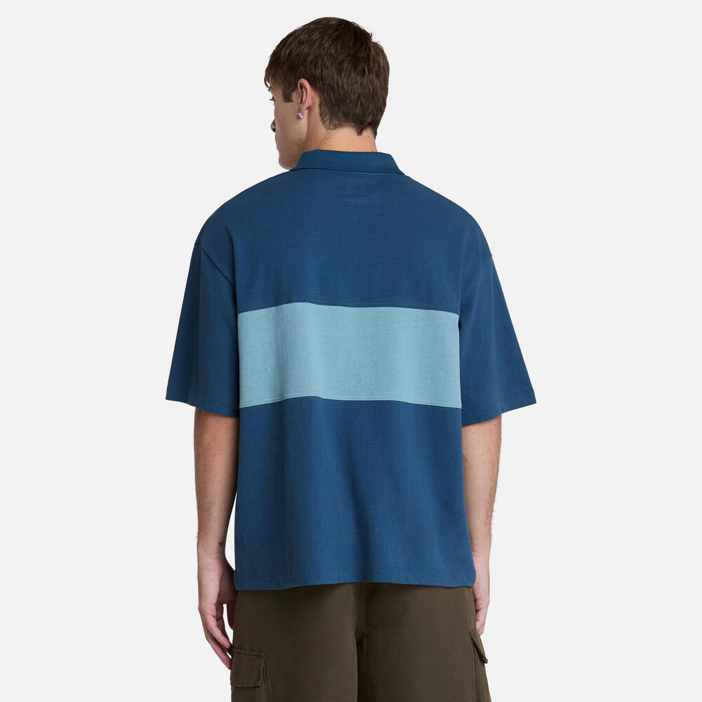 ホロロ 半袖 カラー ブロック ラグビー ポロシャツ メンズ ｜【Timberland公式