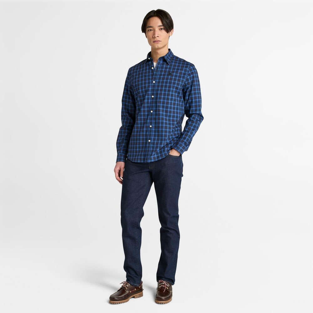 ポプリン チェック シャツ メンズ image number 1