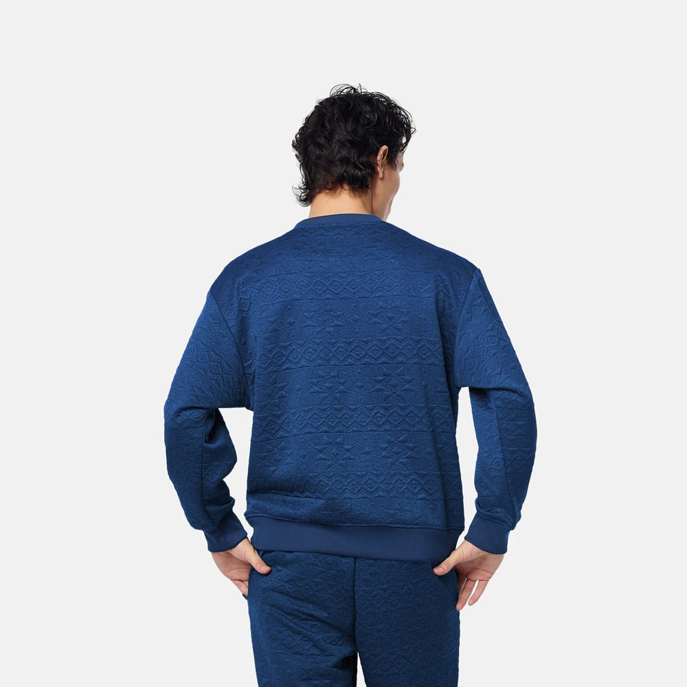 【TOKYO DESIGN COLLECTIVE】 ジャカード クルーネック スウェット シャツ ユニセックス image number 2