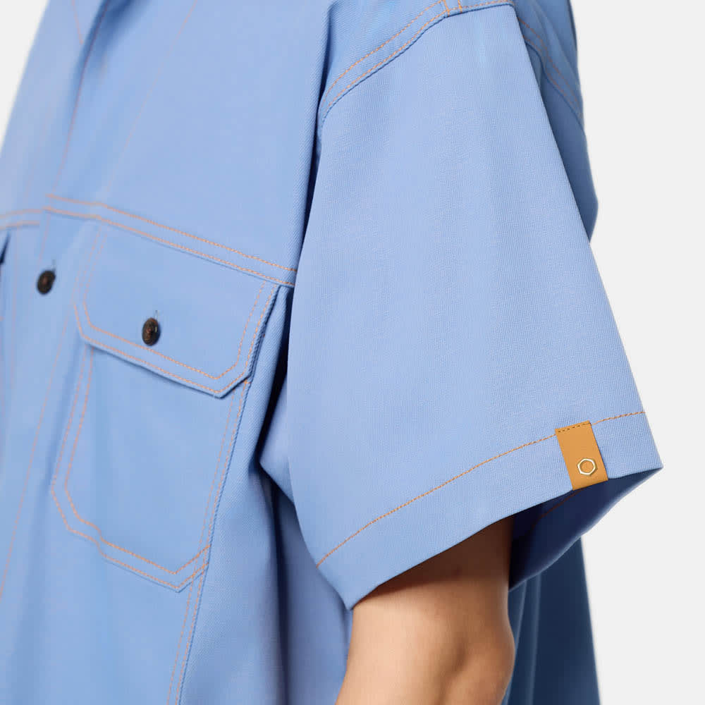 【TOKYO DESIGN COLLECTIVE】 半袖 ダンガリー シャツ ユニセックス image number 3