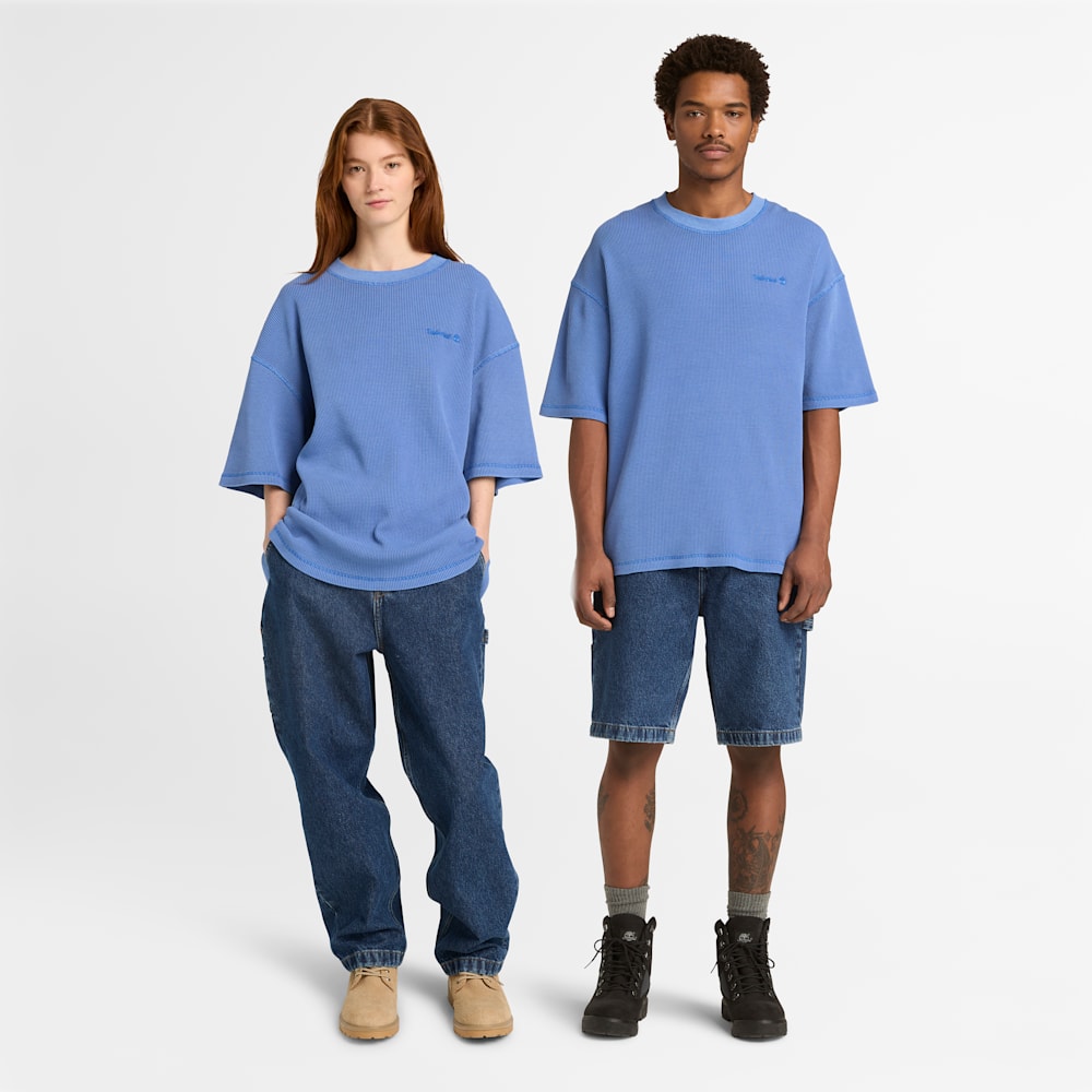 ワッフル 半袖 Tシャツ ユニセックス  image number 1